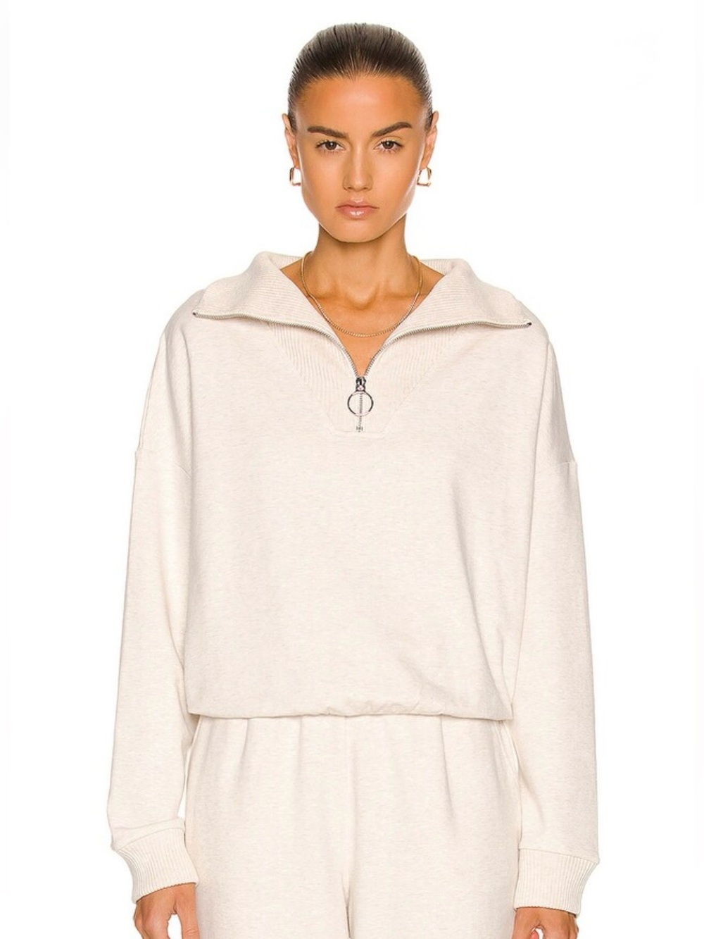 NEW Varley Miller Classic Pullover Sweater in Ivory Size Small